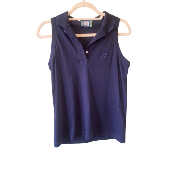 Sergio Tacchini Shirt Womens Medium Vintage Tennis Polo Old Money Preppy Tank - Picture 11 of 11